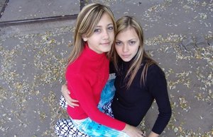 18 year old cutie Christine Paradise pulling denim shorts aside